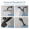 JASYA 90 Degree Elbow Shower Head Adapter Black All Metal