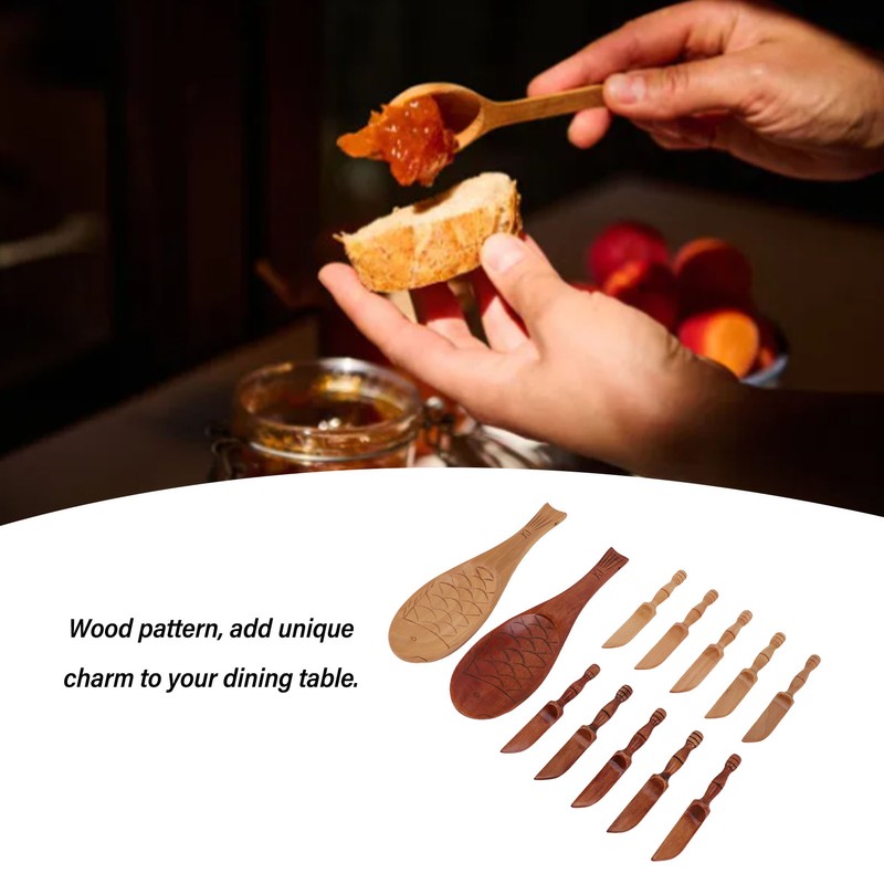 Butter Knife Set Eco Friendly Multifunctional with 2 Spoons 10