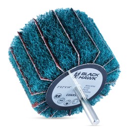 BHA Mounted Interleaf Flap Wheels for Sanding and Finishing, 3" x 2" x 1/4" Green (Coarse) - 5 Pack