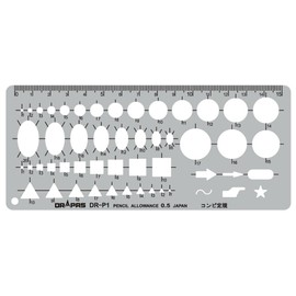 ドラパス テンプレート P型 コンビ定規 P-1S スモーク 31611