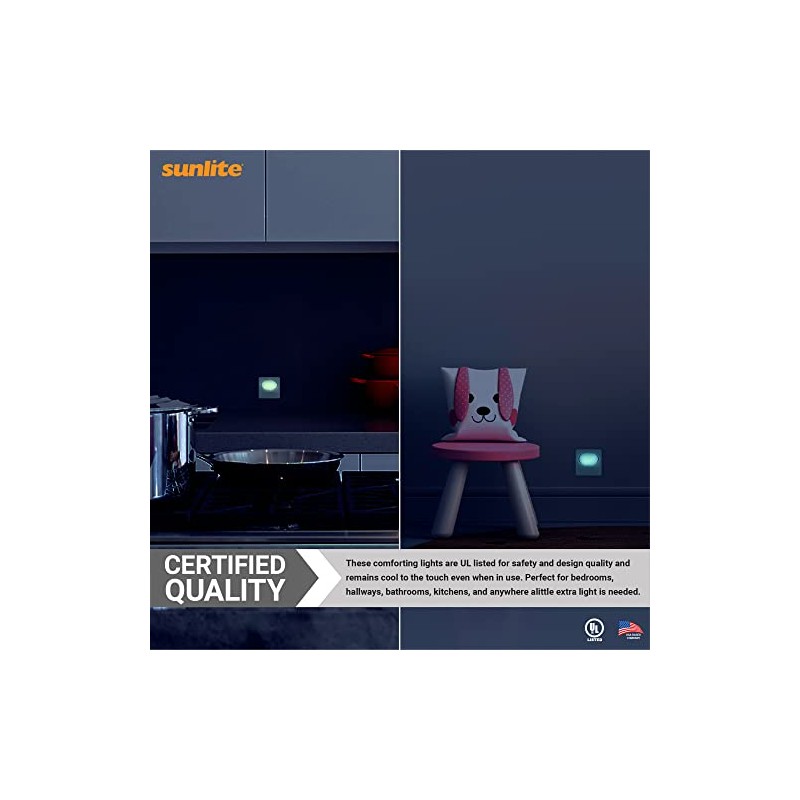 Sunlite 40851 Slim Fluorescent Glow Oval Nightlight, Soft Glow, Low