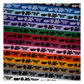 Bunches of Berries Border Raspberry Blueberry Strawberry Cranberry Satin Ribbon for Bows Gift Wrapping DIY Craft Projects - 3 Yards - Blue Ribbon/White Printing - 1 Inch Width