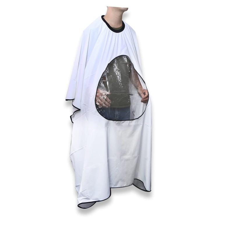 Baluue 2pcs Salon Hair Cutting Cape Viewing Window Lightweight Hairdressing