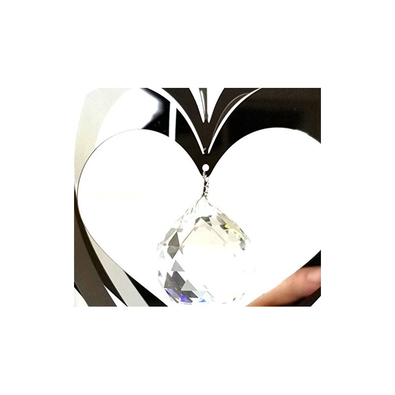 BWA Hanging Stainless Steel Garden Wind Spinner Sun Catcher Crystal