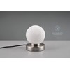 lightling Pekka Table Lamp with Base Matt Nickel Metal Glass