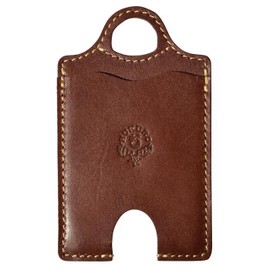 Pass Case, Vertical Pass Case, Made in Japan, Tochigi Leather, Commuter Passes, Card Case, IC Case, ETC Cards, Credit Card Storage, Business, Slim, Genuine Leather, Brown, Owl