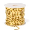 16.5FT Gold Dot Chains Roll, 2MM 18K Gold Plated Brass
