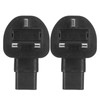 2Pcs to IEC320 C13 Power Adapter Power Cord Adapter Connector