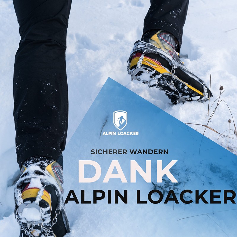ALPIN LOACKER Grödel for snowshoes, lightweight crampons for mountain shoes,