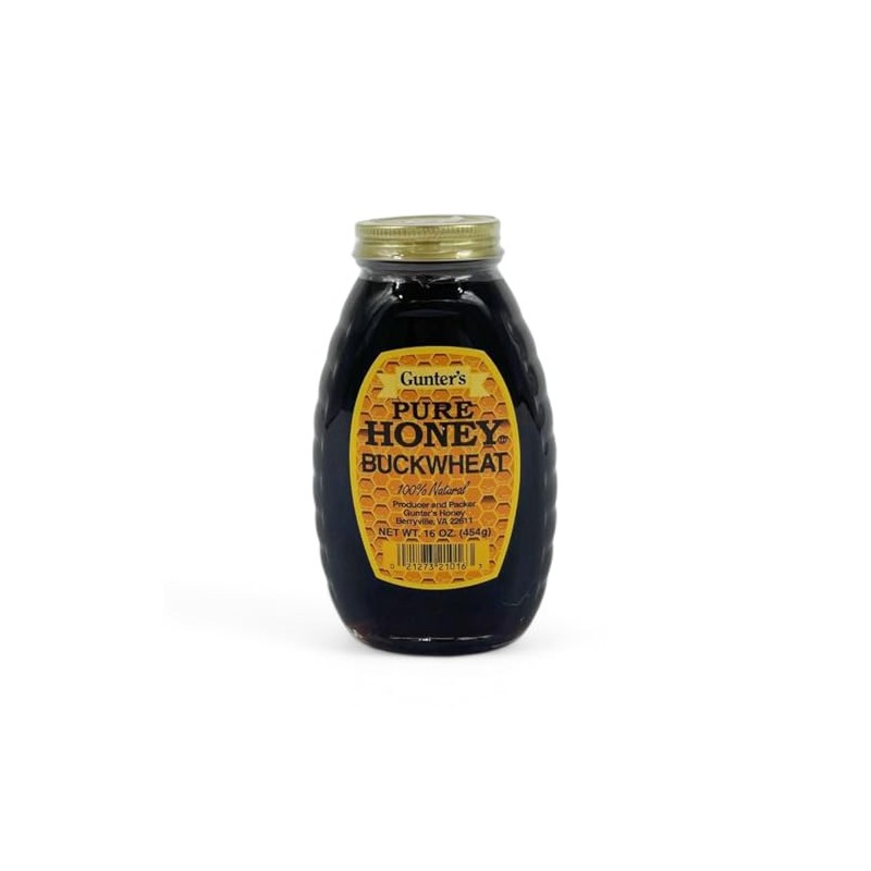 Gunter's Pure Buckwheat Honey, 16 fl Oz (Pack of 4)