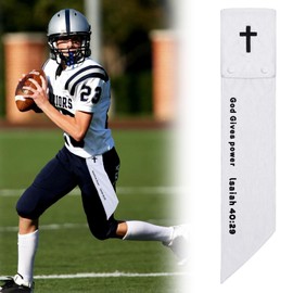 Simgoing 1 Pcs Football Towel Christian Cross Dries Hands Thin Sports Towel with Hook and Loop Closure Football Accessories (Lsaiah)