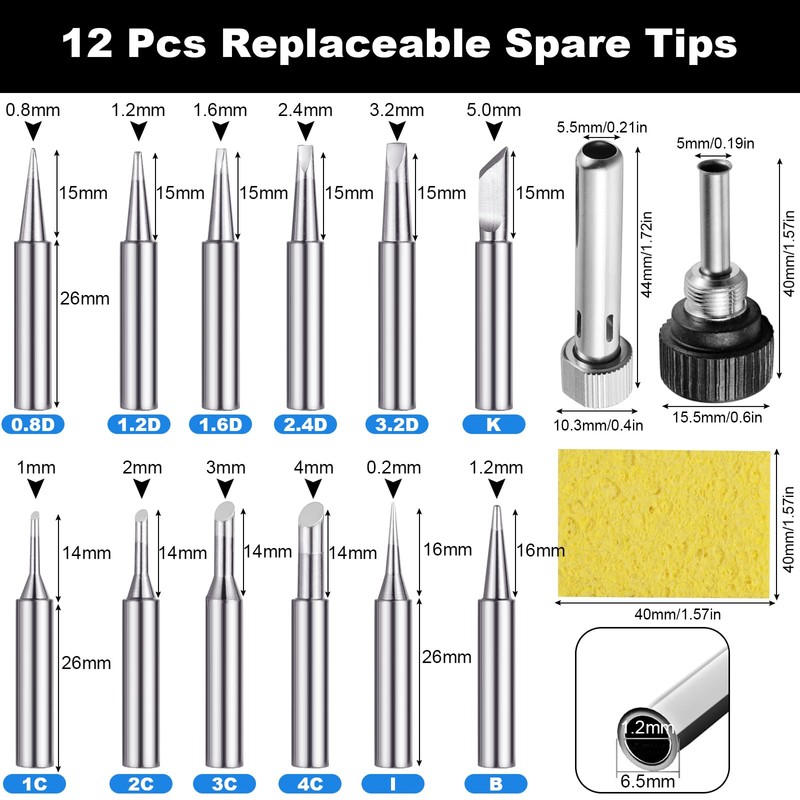 Nadinsta ET Soldering Tips Set Replacement Soldering Tip ETS ETA