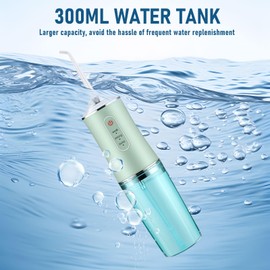 Electric Water Flosser Cordless for Teeth 3 Modes 4 Jet Tips Cleaning and Flossing Water Dental Portable Floss Irrigator Oral Water Flossed Rechargeable Tonsil Stone Travel Adults