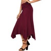 DJT Women's Vintage Elastic Waist Gypsy Irregular Jersey Long Skirt
