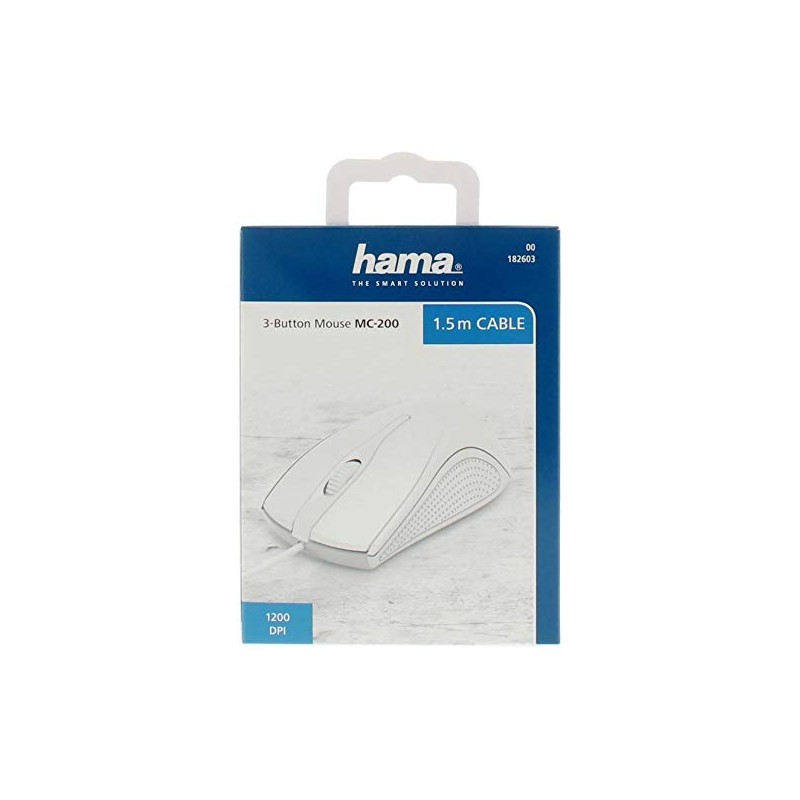 Hama Computermaus mit Kabel (Maus mit 3 Tasten für PC,
