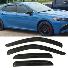 STARTSHIP 94311 Side Window Visors Wind Vent Deflector,4pcs Outside Mount Tape-On Nice Sun Rain Guards Set for 2018-2024 Toyota Camry Sedan