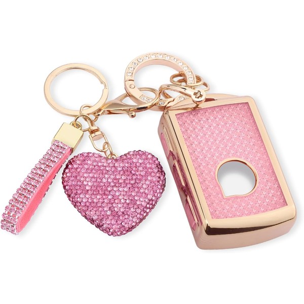 Meruns Compatible with Volvo Key fob Cover with Diamond Bling