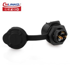 CNLINKO LP-12 Industrial Waterproof Connector IP68 Circular Connector Quick Plugging Aviation Connector PBT Plastic Shell Connector Fast Release Connector M12 2-8 Pin Threaded Socket (2 Pin)