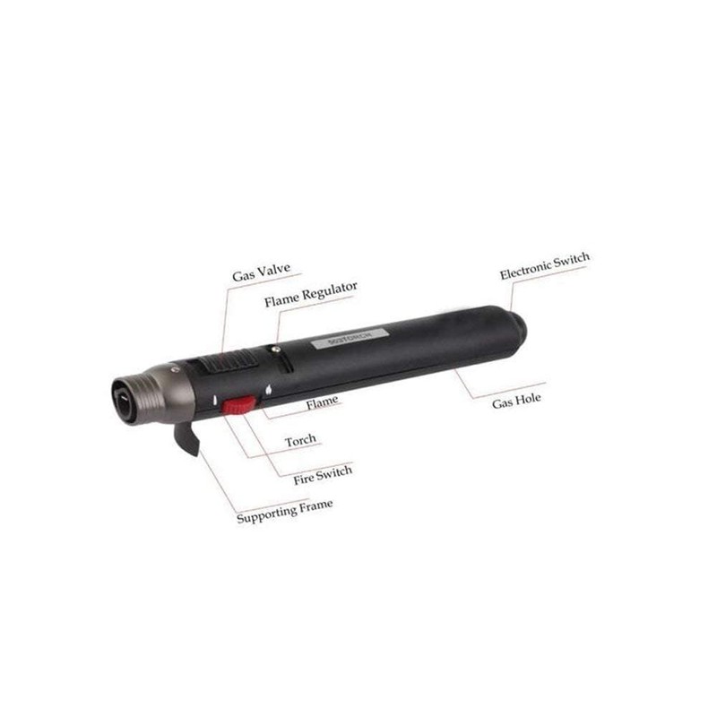 1300℃ Precision Mini Butane Torch - Dual Flame Refillable Windproof