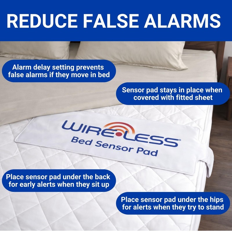 Secure Safety Solutions Wireless Bed Alarm for Elderly Adults -
