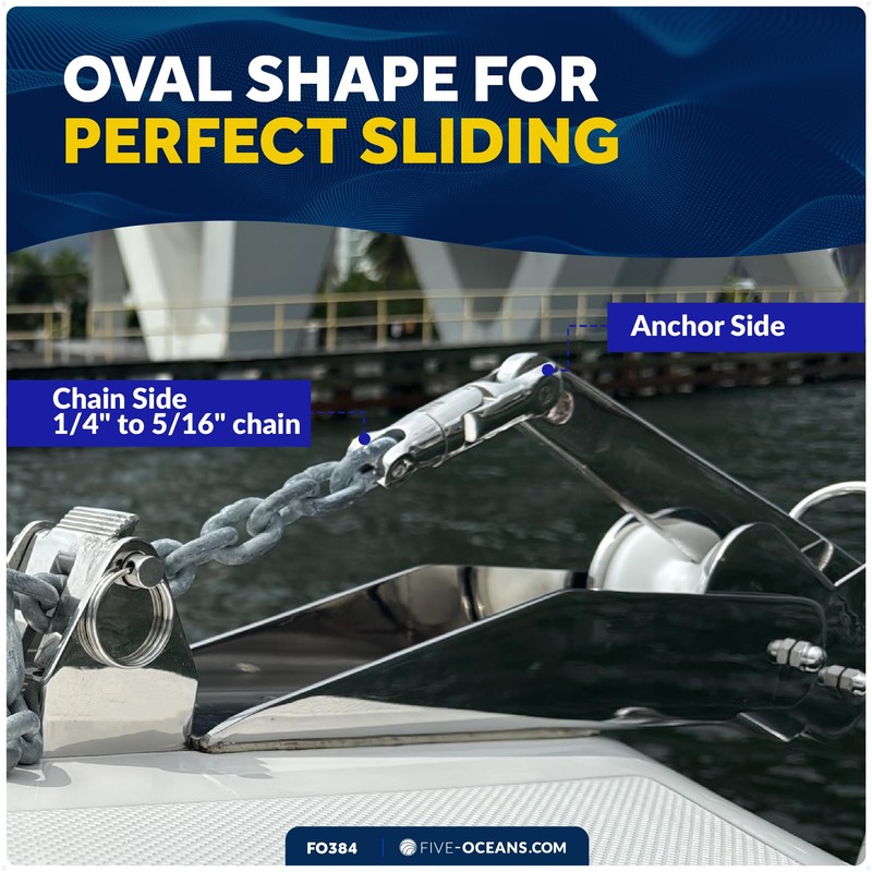 Five Oceans 316 Stainless Steel Multidirectional Boat Anchor Swivel for