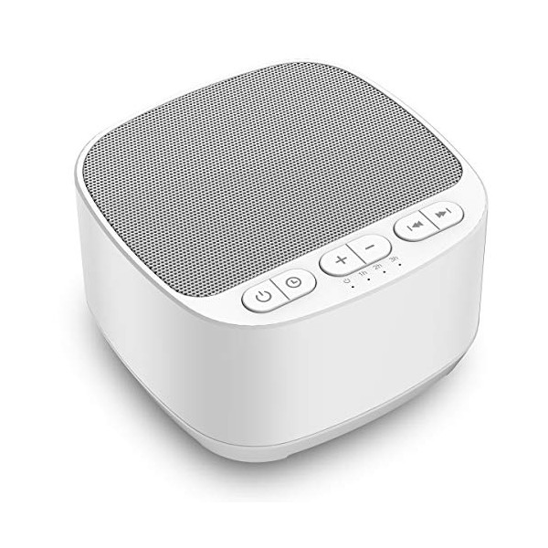 Magicteam Sleep Sound White Noise Machine with 40 Natural Soothing Sounds and Memory Function 32 Levels of Volume Sleep Timer Sound Therapy for Baby Kids Adults (AC Adapter Not Included)