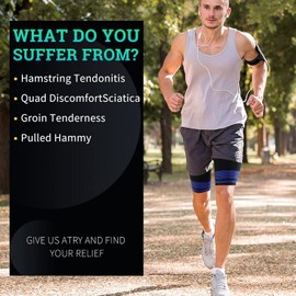 ABYON Pack of 2 Thigh Braces for Men and Women, Thigh Compression Breathable Non-Slip for Hamstring, Quad, Groin Pain, Muscle Fibre Tear, Cramps