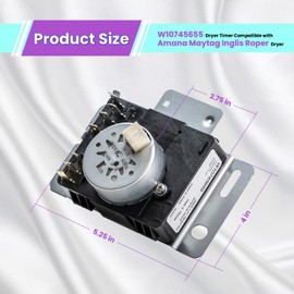 OEM W10745655 Dryer Timer Compatible with Amana Maytag Inglis Roper Dryer. Replaces These Parts: W10857612 W10857612VP 418-619-20-B5 4454384 AP6003908 EAP11731366 PS11731366 FIX11731366
