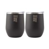 Robert Irvine Insulated 12 oz Black Wine Tumbler - Set