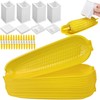 Aodaer Plastic Corn Trays Corn Cob Holders and Dish Set