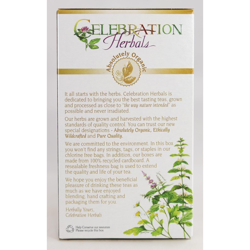 Celebration Herbals Feverfew Lemongrass Tea Organic 24 TB