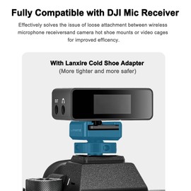 Lanxire Cold Shoe Mount Adapter with Retractable Pins for Anti Drop Microphone Accessories, Fits for Camera Cage, Monitor, Microphone, LED Video Light and Other Photography Accessories