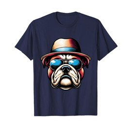 Dog Papa Funny Bulldog Dog Dad English Bulldog Men Women Kids T-Shirt