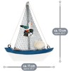 com-four® 2 x Decorative Wooden Lighthouses for Bathroom and Living