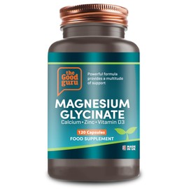 The Good Guru Magnesium Glycinate + Calcium + Zinc + Vitamin D3 1000iu Capsule Supplement - 300mg Magnesium | 120 Capsule for Ultimate Bone and Joint Health Complex