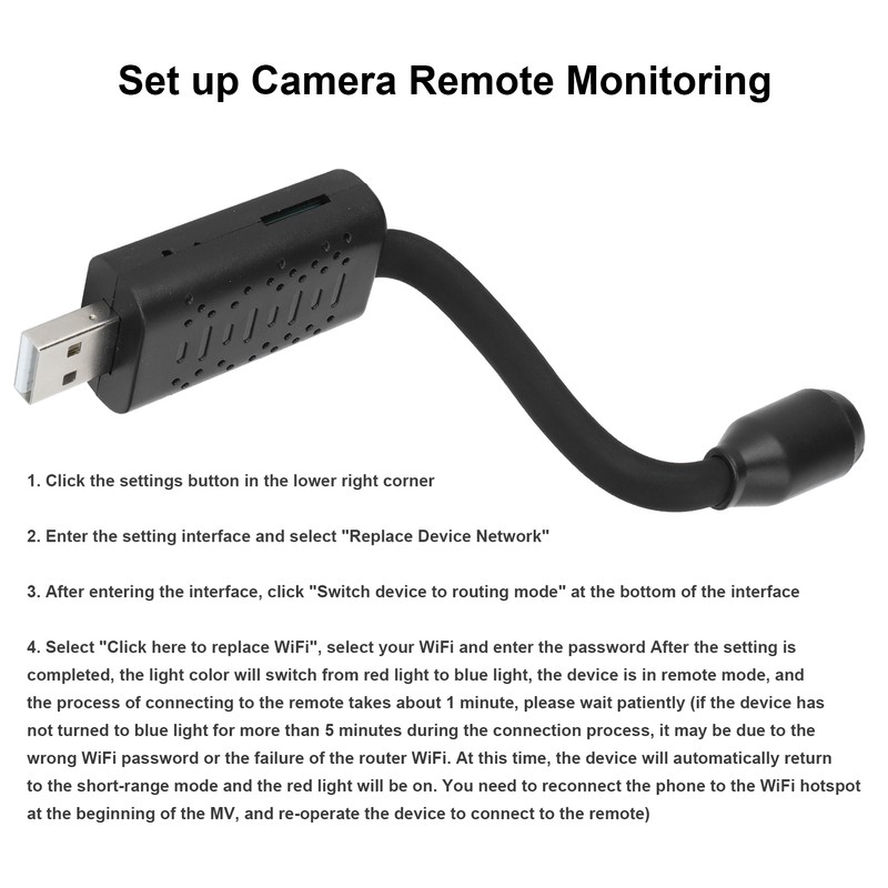 USB Wifi Camera Portable 1080P Mini inLine HD Home Smart