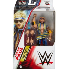 Mattel ​WWE Top Picks Elite Action Figure & Accessories Set, Logan Paul 6-inch Collectible with Swappable Hands, Ring Gear & 25 Articulation Points​, HTX75