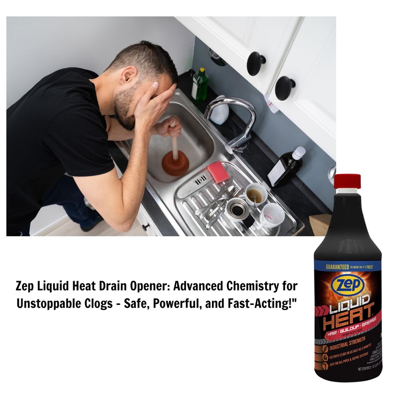 Zep Liquid Heat Drain Opener 33.8 Ounce ECZULH342 - Professional