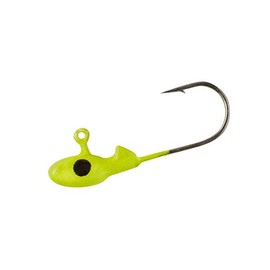 Bobby Garland Crappie Pro Mo' Glo Glow-in-The-Dark Jig Heads for Soft Plastic Crappie Fishing Baits, Accessories for Freshwater Fishing, Pack of 10, Chartreuse Glo, 1/16 oz