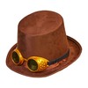 Felt Steampunk Top Hat With Goggles Victorian Fancy Dress Costume
