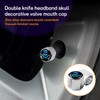 ZKFAR 4 PCS Car Wheel Tire Valve Stem Caps, Double