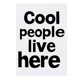 'Cool People Live Here' Temporary Tattoo - Water Resistant, Skin-Safe, Non-Toxic Transfer (TO00083783)
