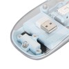 Wireless 2.4G Bluetooth Transparent Mouse 2400 DPI Rechargeable 400mAh RGB