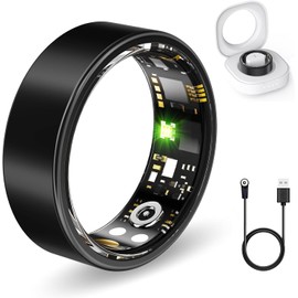 Anillos de salud inteligentes para mujeres y hombres, rastreador de fitness con frecuencia cardíaca, oxígeno sanguíneo, HRV, rastreador de sueño, rastreador de pasos, sin tarifa de suscripción, anillo