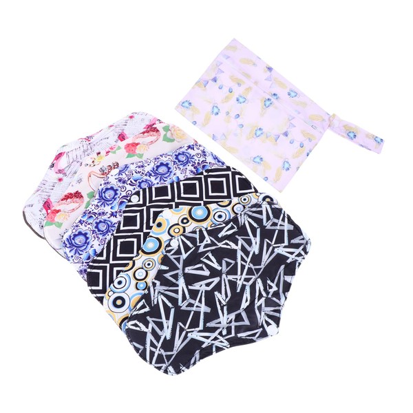 FOMIYES 7pcs Material Bamboo Charcoal Sanitary Napkins Leak Comfortable for