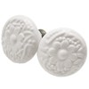 M MIMHOOY 6 Pcs Ceramic White Drawer Dresser Knobs Vintage