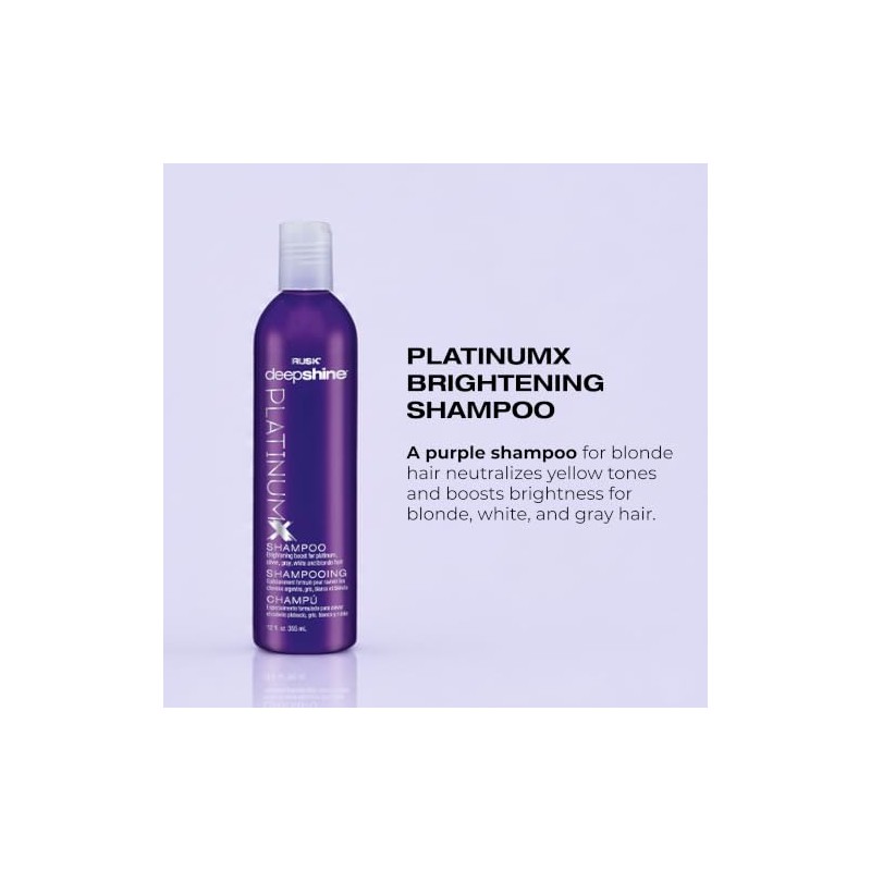 RUSK Deepshine PlatinumX Shampoo, 33.8 oz.