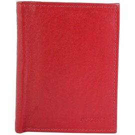 Akzent 3000314 Men's Wallet Real Leather Portrait Format 12 x 9 cm, red, coin purse