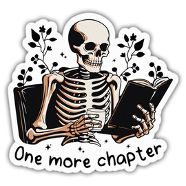 TAYTA One More Chapter Stickers Bookish Stickers Book Lover Funny Vinyl Stickers Weather-Resistant Stickers for Water Bottles Laptop Window Car Size 4""