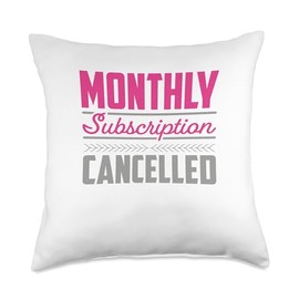 Hysterectomy Recovery Uterus Monthly Subscription Cancelled Throw Pillow